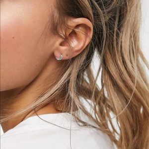 BOGO sterling silver stud earrings in moon design